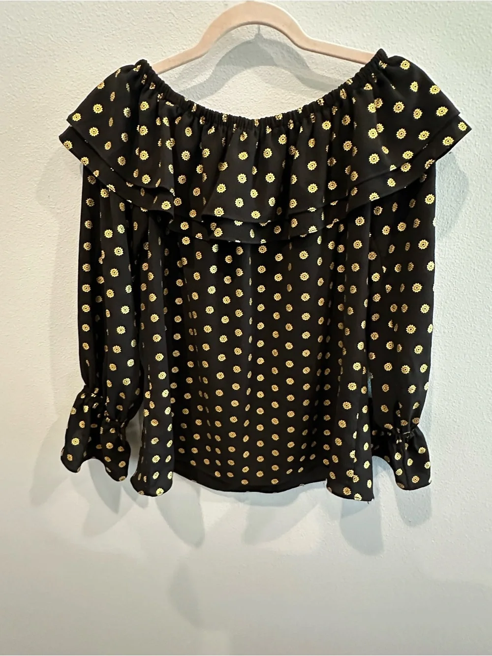 Michael Kors Gold Medallion Top. Never Worn. Size Medium.
